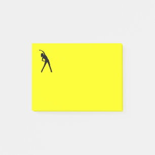 Post it Note mit Stretching Lady Post-it Klebezettel