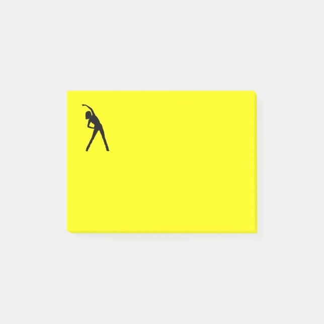 Post it Note mit Stretching Lady Post-it Klebezettel (Vorderseite)