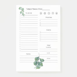 Post it Notes 4"x6" Daily Goals, Planning, Meals Post-it Klebezettel