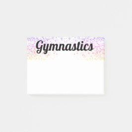 Post-It Notes 4x3 Colorful Gymnastics Stationery Klebezettel