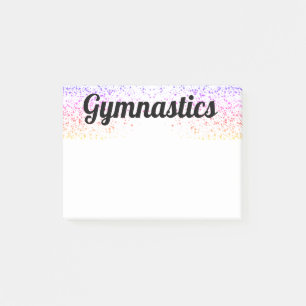 Post-It Notes 4x3 Colorful Gymnastics Stationery Post-it Klebezettel