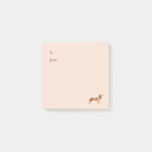 Post-It® Notes, 7,6 cm x 7,6 cm Dackel Hund Post-it Klebezettel