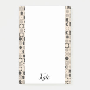 Post-it Notes Beige Braune Kreise Klebezettel