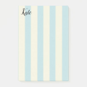 Post-it Notes Blau Beige Streifen Klebezettel