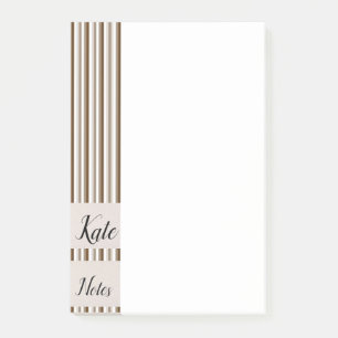 Post-it Notes braune Streifen Klebezettel