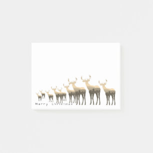 Post-it-Notes-Brown Tones Deer Frohe Weihnachten Post-it Klebezettel
