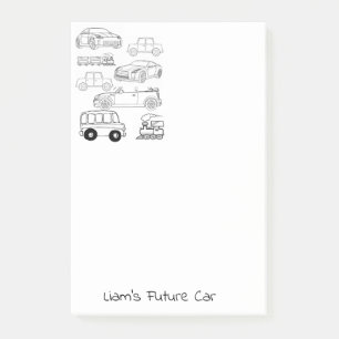 Post-it Notes Färben Autos Züge Klebezettel