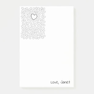 Post-it Notes färben Herzen Klebezettel