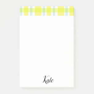 Post-it Notes Gelb Kariert Klebezettel