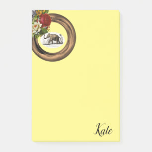 Post-it Notes Gold Elefant Klebezettel