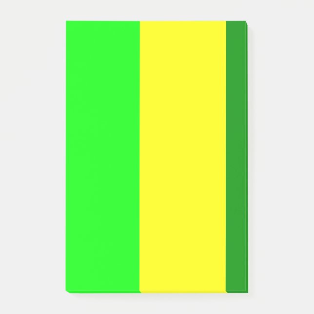 Post-it Notes Grün Gelb Streifen Klebezettel (Vorderseite)