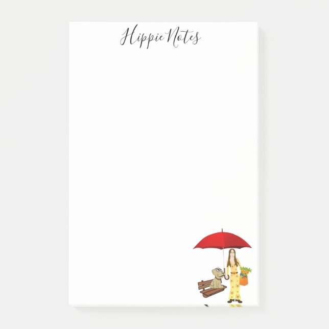 Post-it Notes Hippie Notes Hund Klebezettel (Vorderseite)