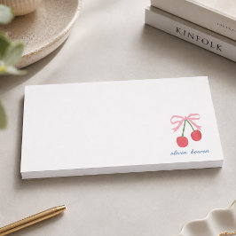 Post-It Notes | Kirschroter Koketten-Schleifen-Sch Klebezettel