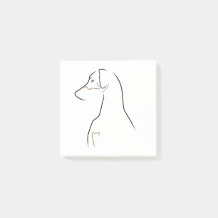 Post-It Notes - Natural Eared Line Art Klebezettel