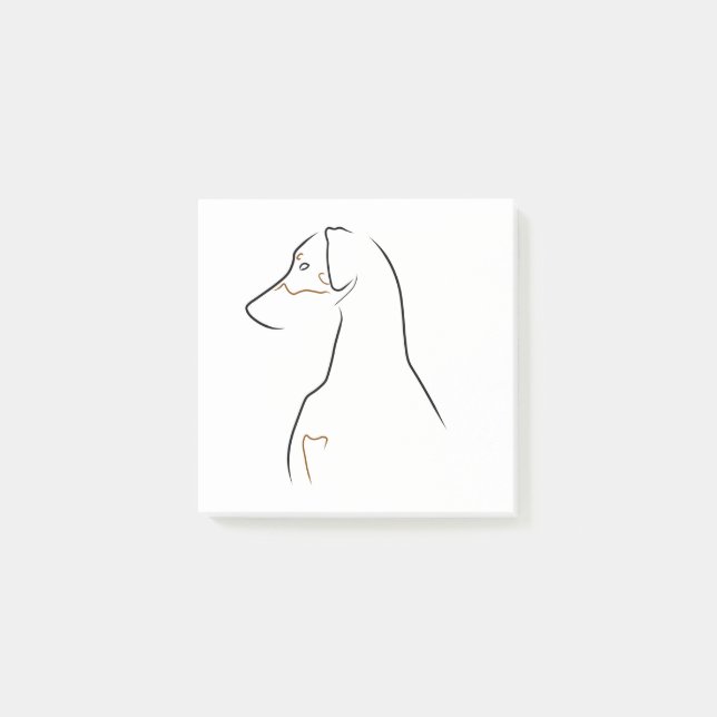 Post-It Notes - Natural Eared Line Art Klebezettel (Vorderseite)