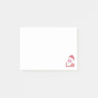 Post it notes of Pointillism Santa Claus