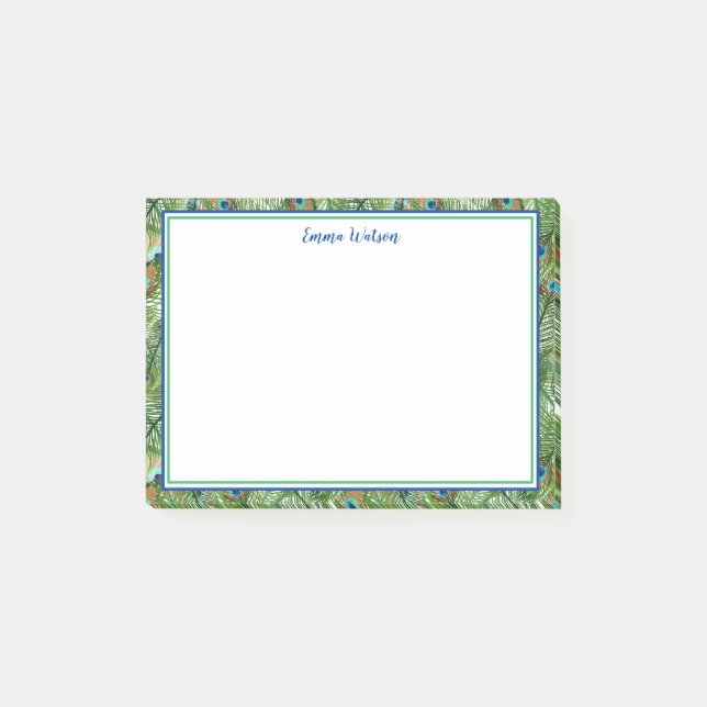 Post it Notes-Peacock Feathers Post-it Klebezettel (Vorderseite)