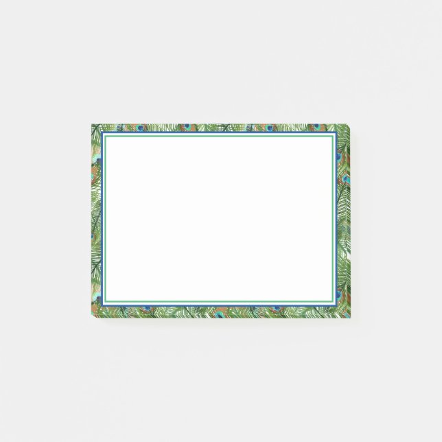 Post it Notes-Peacock Feathers Post-it Notes Klebezettel (Vorderseite)