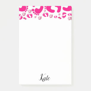 Post-it Notes Pink Baby Feet Girl Elephant Post-it Klebezettel