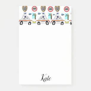 Post-it Notes Polizeiauto Klebezettel