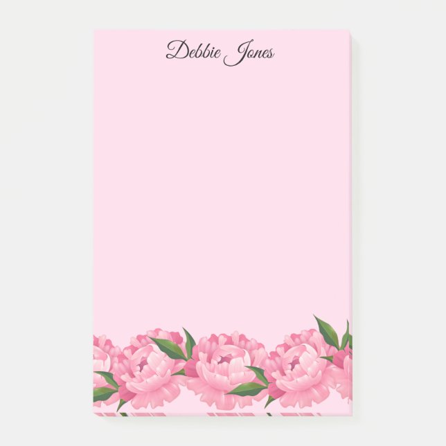 Post-it-Notes-rosa Peony Post-it Klebezettel (Vorderseite)