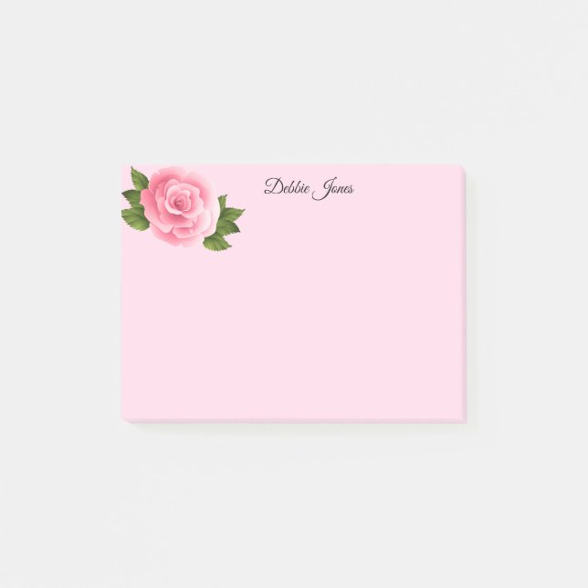 Post-it-Notes-rosa Rose Post-it Klebezettel (Vorderseite)