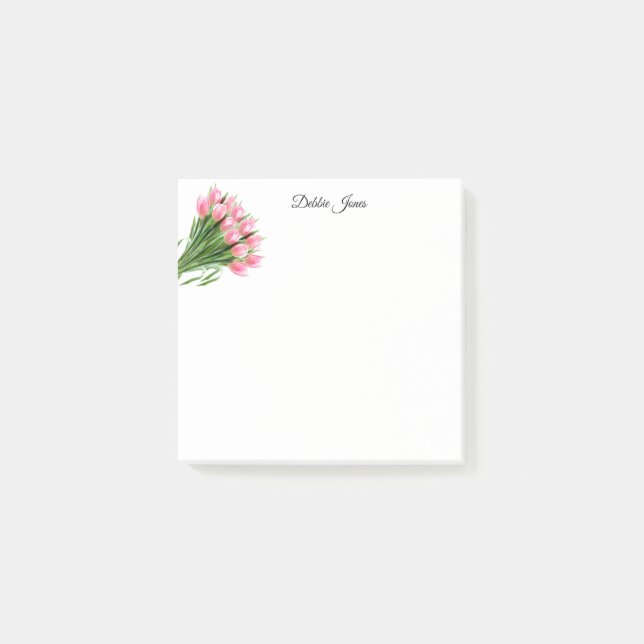 Post-it-Notes-rosa Tulips Post-it Klebezettel (Vorderseite)