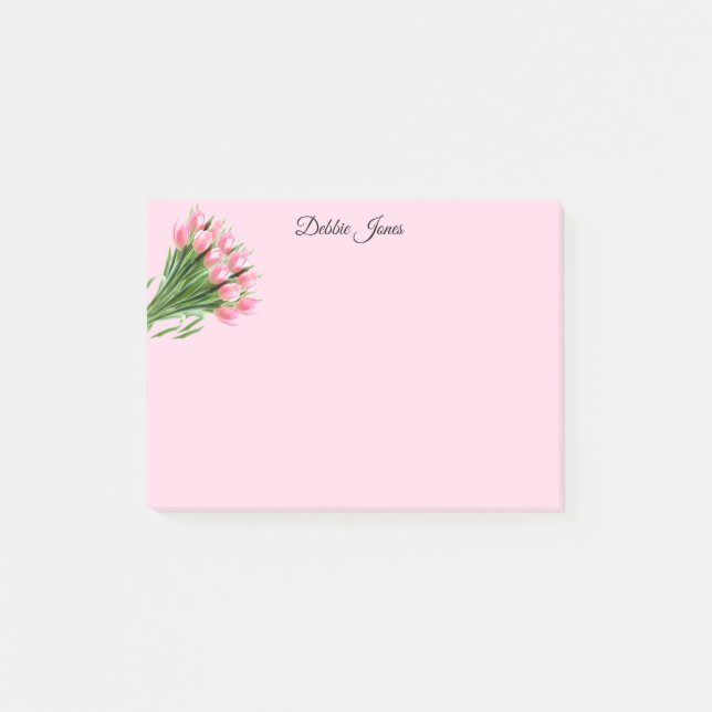 Post-it-Notes-rosa Tulips Post-it Klebezettel (Vorderseite)