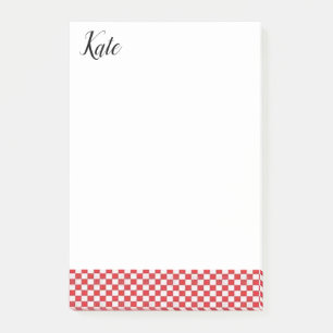 Post-it Notes Rot Kariert Klebezettel