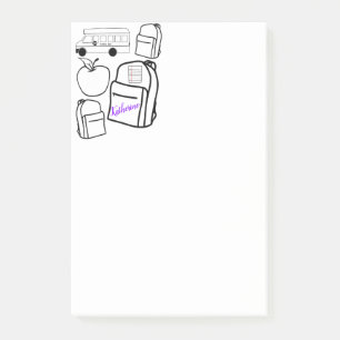 Post-it Notes Schultaschen färben Klebezettel