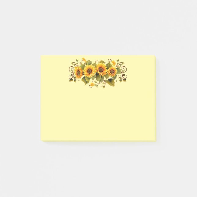 Post-it-Notes-Sonnenblumen Post-it Klebezettel (Vorderseite)