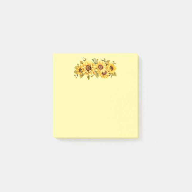 Post-it-Notes-Sonnenblumen Post-it Klebezettel (Vorderseite)
