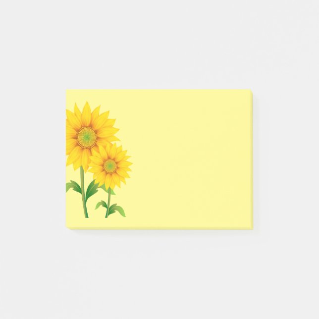 Post-it-Notes-Sonnenblumen Post-it Klebezettel (Vorderseite)