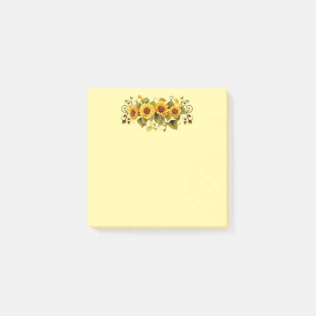 Post-it-Notes-Sonnenblumen Post-it Klebezettel (Vorderseite)