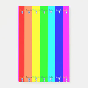 Post-it Notes Tage der Woche Streifen Pinguin Klebezettel