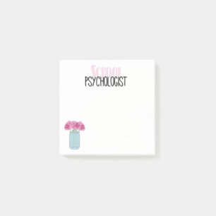 Post-it-Notizen des Fun Floral School Psychologen Post-it Klebezettel