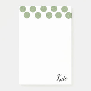 Post-it Notizen Grüne Kreise