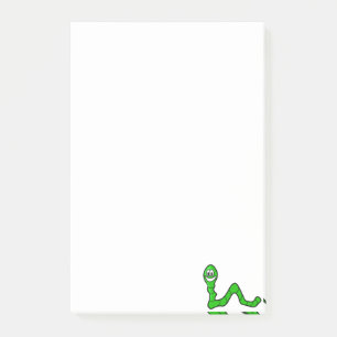 Post-it Notizen Grüner Wurm