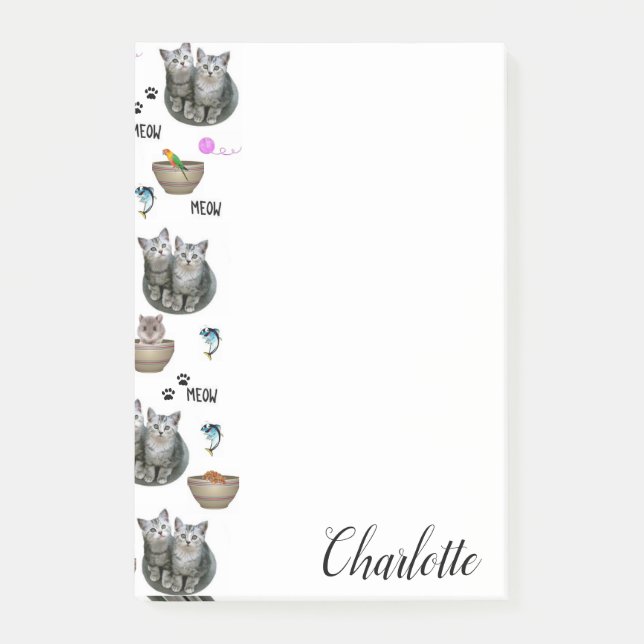 Post-it-Notizen Meow Kitten Cats Post-it Klebezettel (Vorderseite)