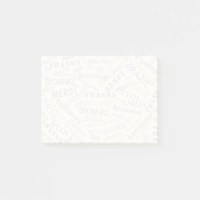 Post-it® Notizen mit THANK YOU Text (Vorderseite)