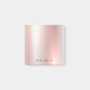 Post-it® Notizzettel mit Namen in Pink-Roségold