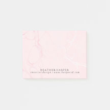 Post-Itanmerkungs-Notizblock - rosa Marmor