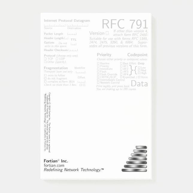 Post-Itpost-itanmerkungen RFC 791 Post-it Klebezettel (Vorderseite)