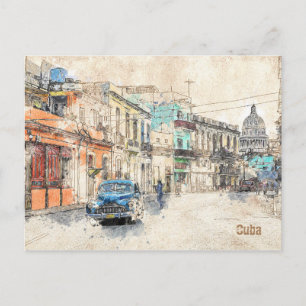 Post La Habana, Kuba Postkarte