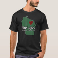 POST LAKE Wisconsin WI USA Stadt Staats-Souvenir