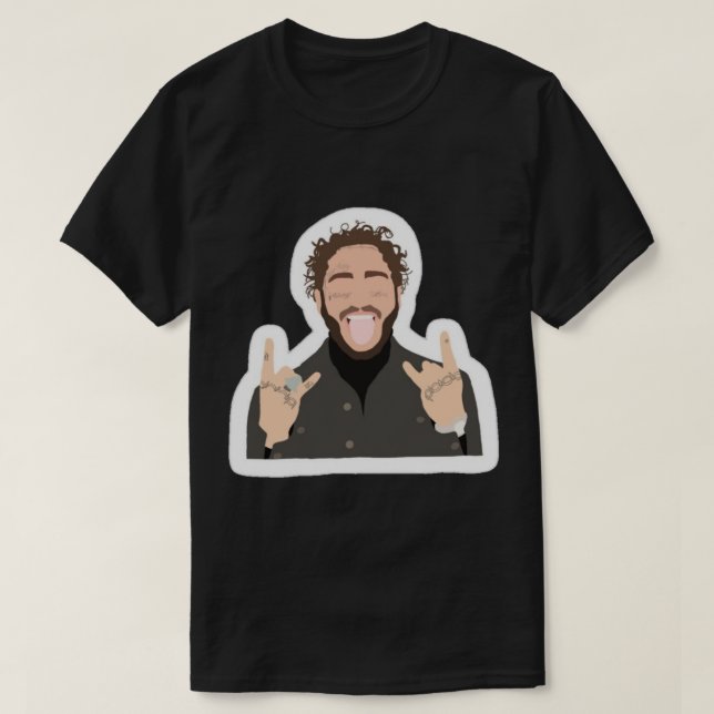 Post Malone sticker  Sticker T-Shirt (Design vorne)