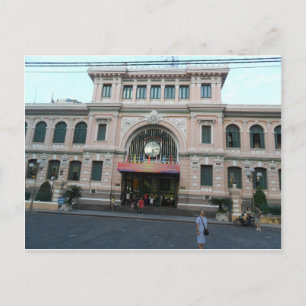 Post Office Gebäude in Ho Chi Minh, Vietnam Postkarte