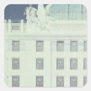 Post Office Savings Bank, Wien Quadratischer Aufkleber