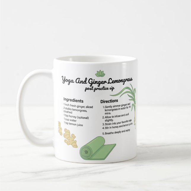 Post-Praxis Ingwer Lemongrass Yoga Kaffeetasse (Links)