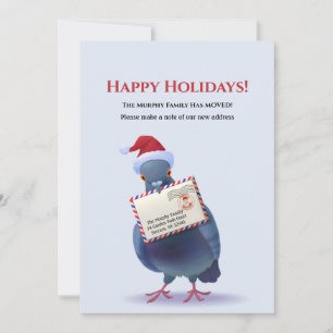 Post-Taube: Flat Holiday Card übertragen Feiertagskarte